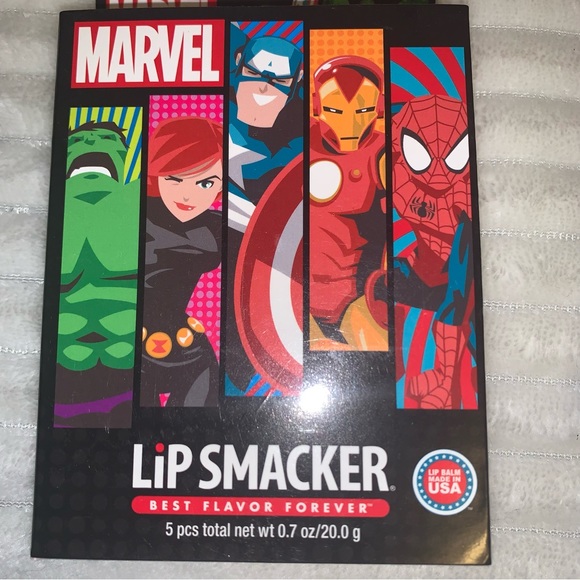 MARVEL LIP SMACKER LOT of (3) - 5 Tubes Each Lip Balm Best Flavor USA - Picture 3 of 6